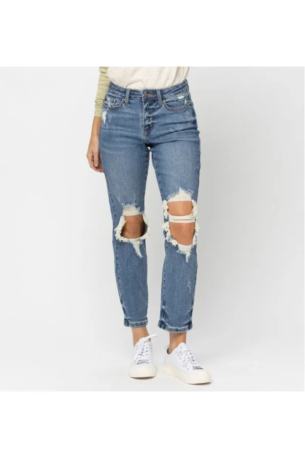 Judy Blue HW Destroyed Boyfriend Fit