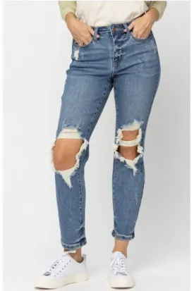 Judy Blue HW Destroyed Boyfriend Fit