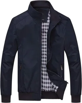 Lentta Men's Slim Fit Lightweight Softshell Bomber Jacket Coat Fall Jackets For Men