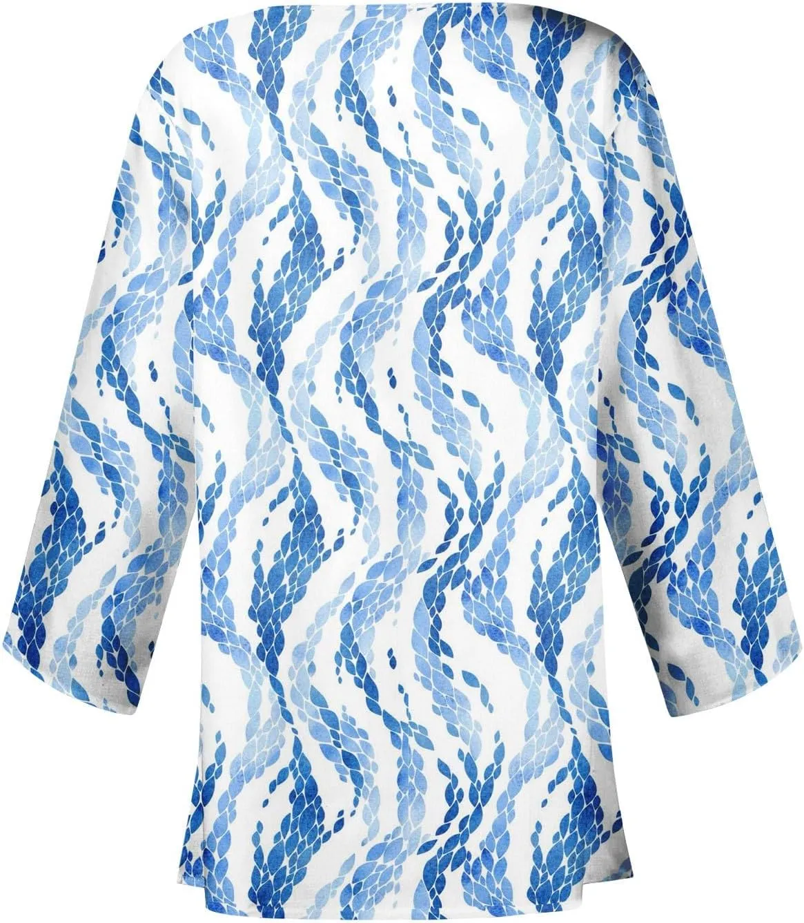 Long Cardigans for Women Trendy 3/4 Sleeve Casual Loose Open Front Cardigan Floral Printed Comfy Dressy Cardigans