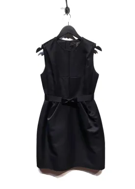 Louis Vuitton Black Thick Silk Bow Accent Sleeveless Dress