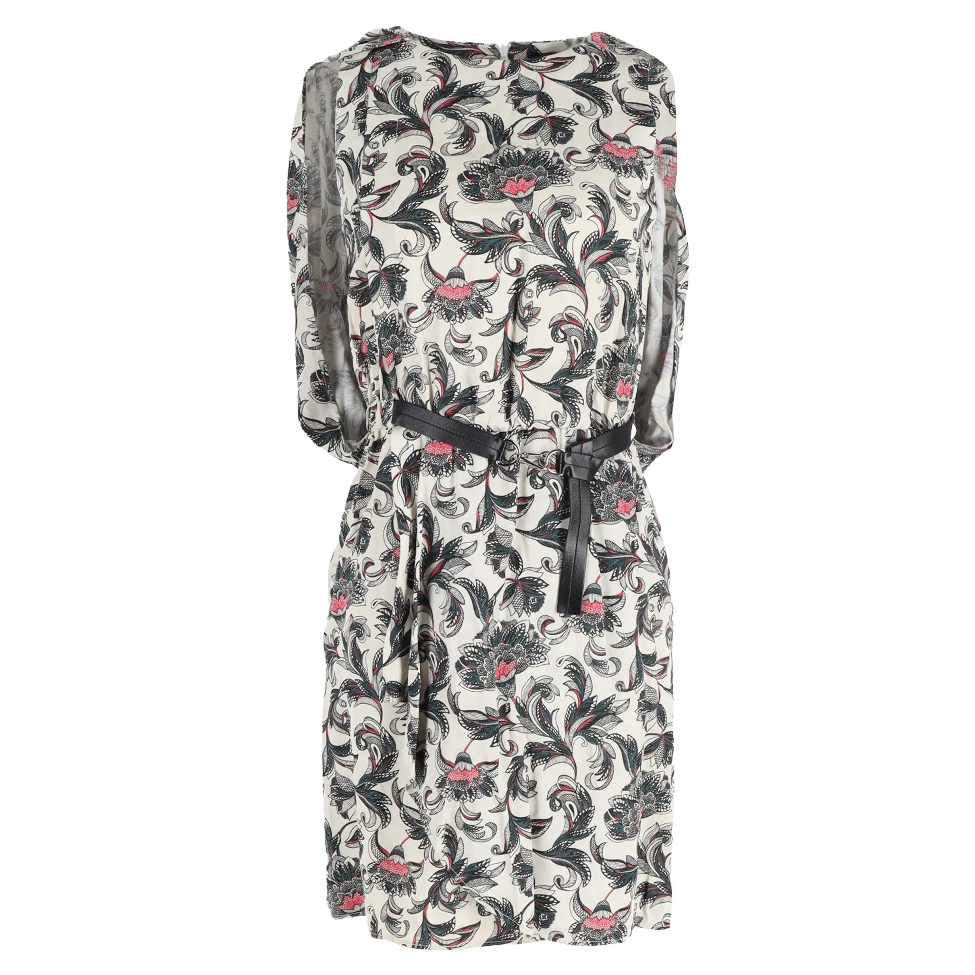 Louis Vuitton Dress with Belt in Floral Print Cotton