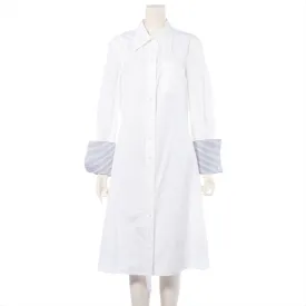 Louis Vuitton Long Sleeve Polo Dress White