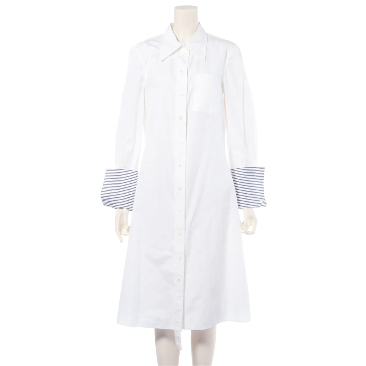 Louis Vuitton Long Sleeve Polo Dress White