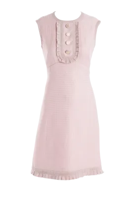 Louis Vuitton Pink A Line Sleeveless Dress Size 40