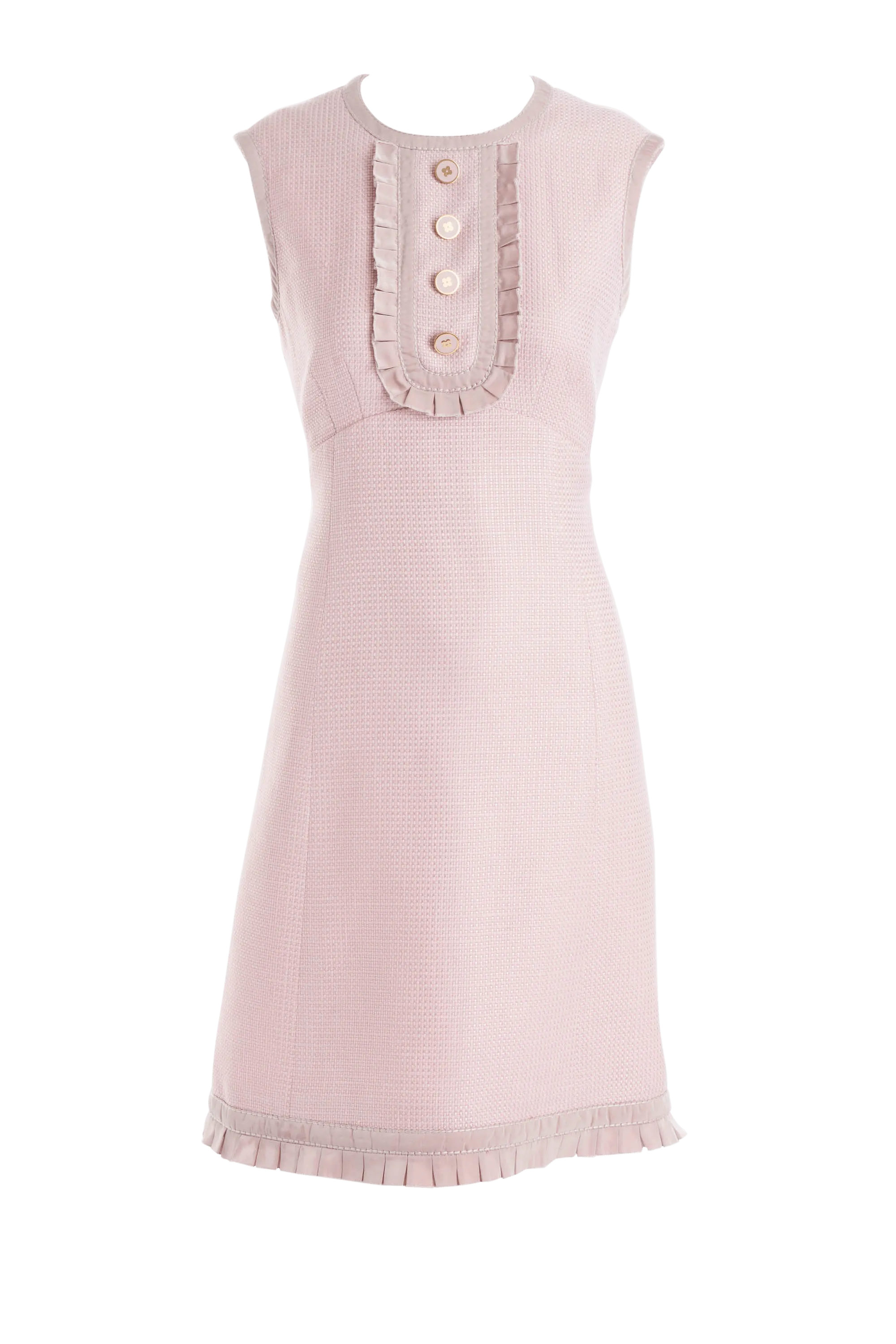 Louis Vuitton Pink A Line Sleeveless Dress Size 40