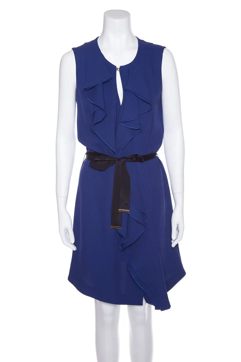 Louis Vuitton Royal Blue Sleeveless Dress SZ 40