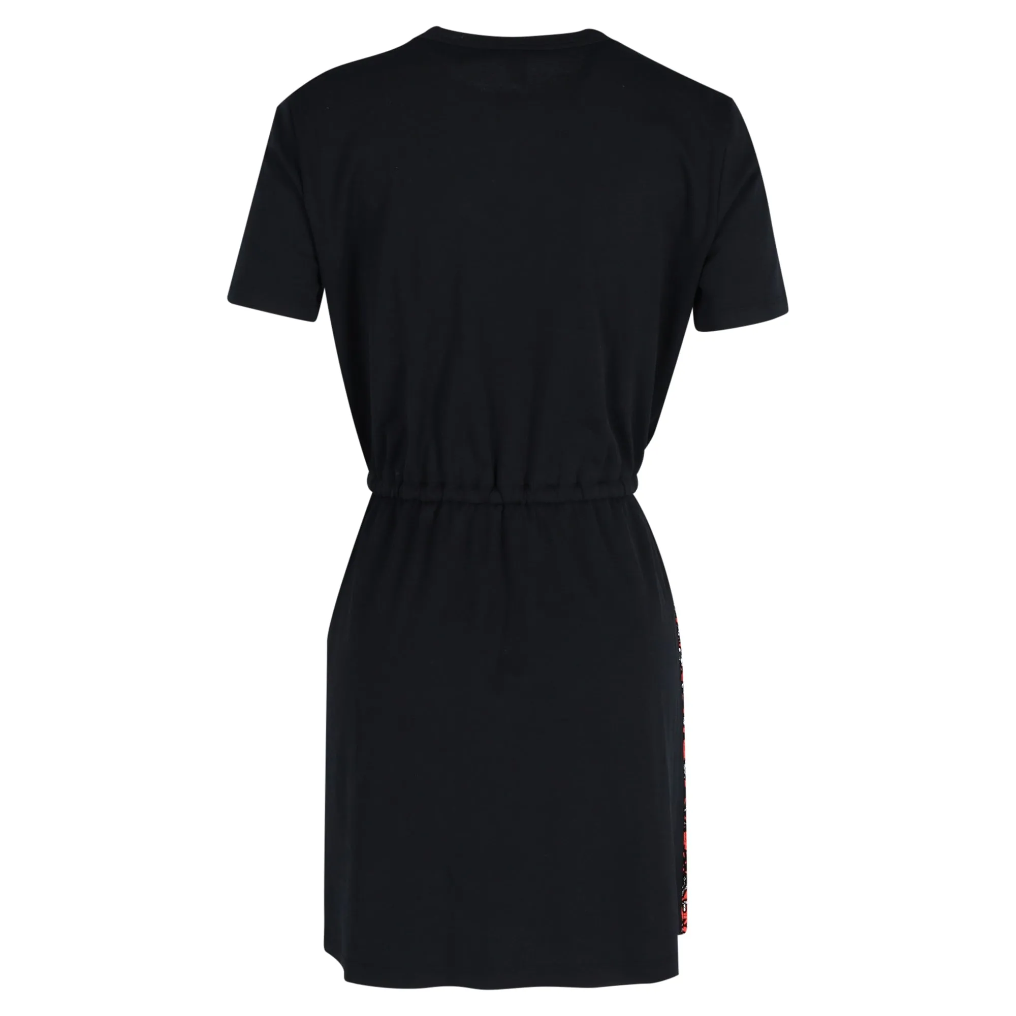 Louis Vuitton Short Sleeve Floral Print Dress in Red/Black Cotton