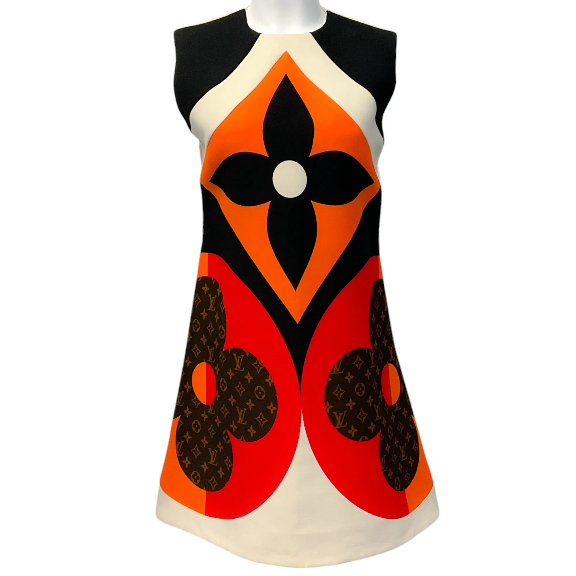 Louis Vuitton Sleeveless Dress with Giant Monogram Flowers