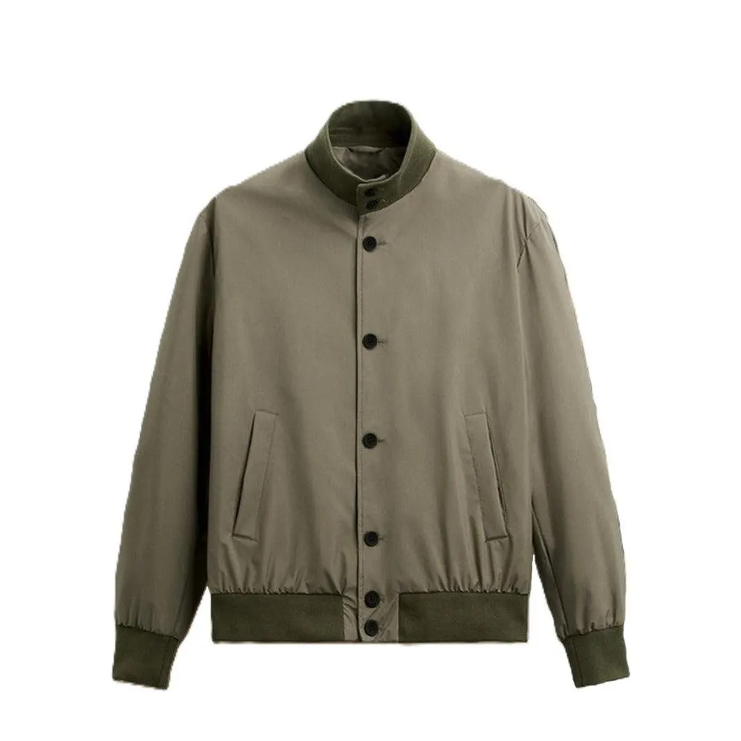 Men's Solid Color Baseball Jacket