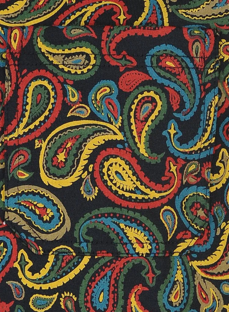 Mens Stylish SOVIET designer Paisley cotton crew neck T-shirt