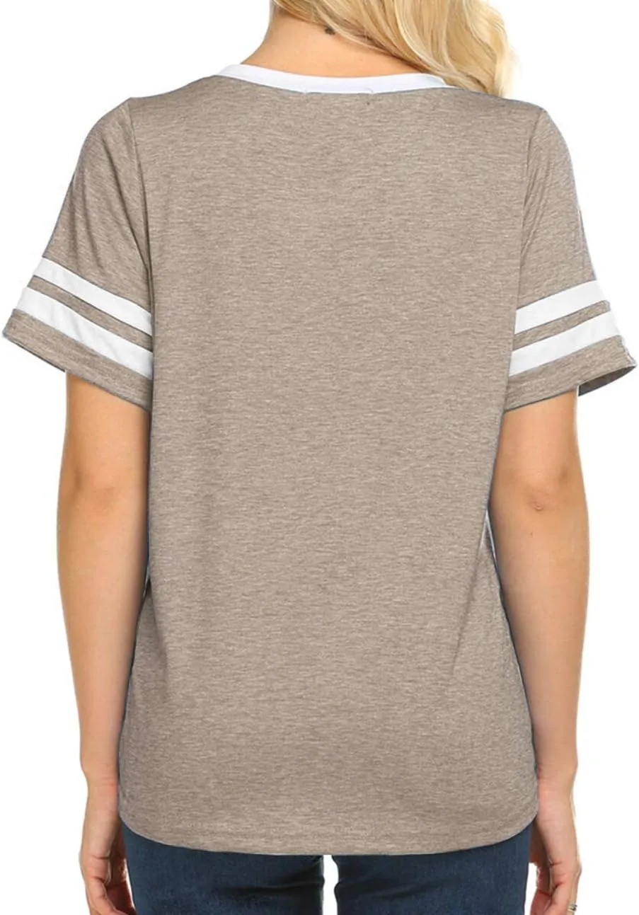 OMSJ Womens Summer Tops Casual Short/Long Sleeve T-Shirts