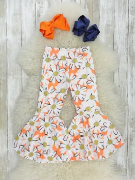 Orange Daisy Bell Bottoms
