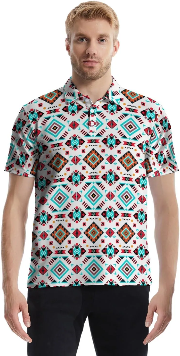 Polo Shirts for Men Moisture Wicking Mens Polo Shirts Patriotic Shirts for Men