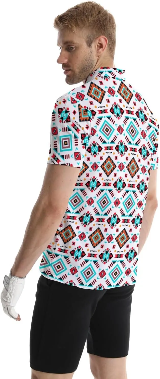 Polo Shirts for Men Moisture Wicking Mens Polo Shirts Patriotic Shirts for Men