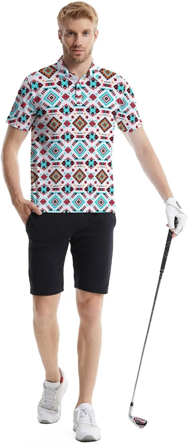 Polo Shirts for Men Moisture Wicking Mens Polo Shirts Patriotic Shirts for Men