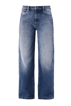ROLLAS Kate Baggy Denim Pant - Real Worn