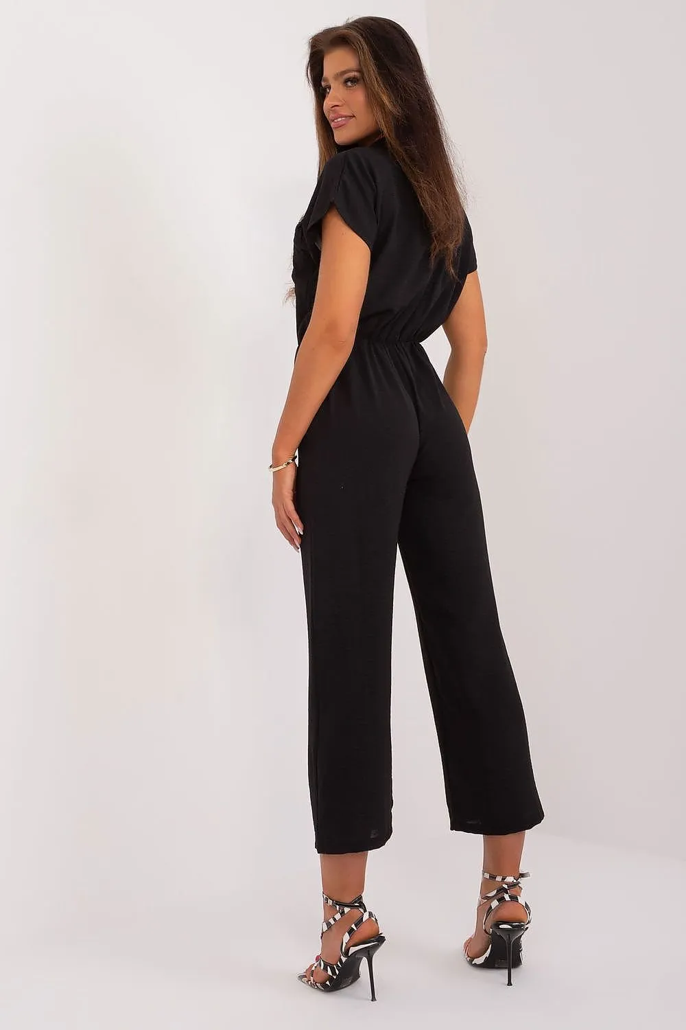 Sleek Sophistication Short Sleeve Jumpsuit