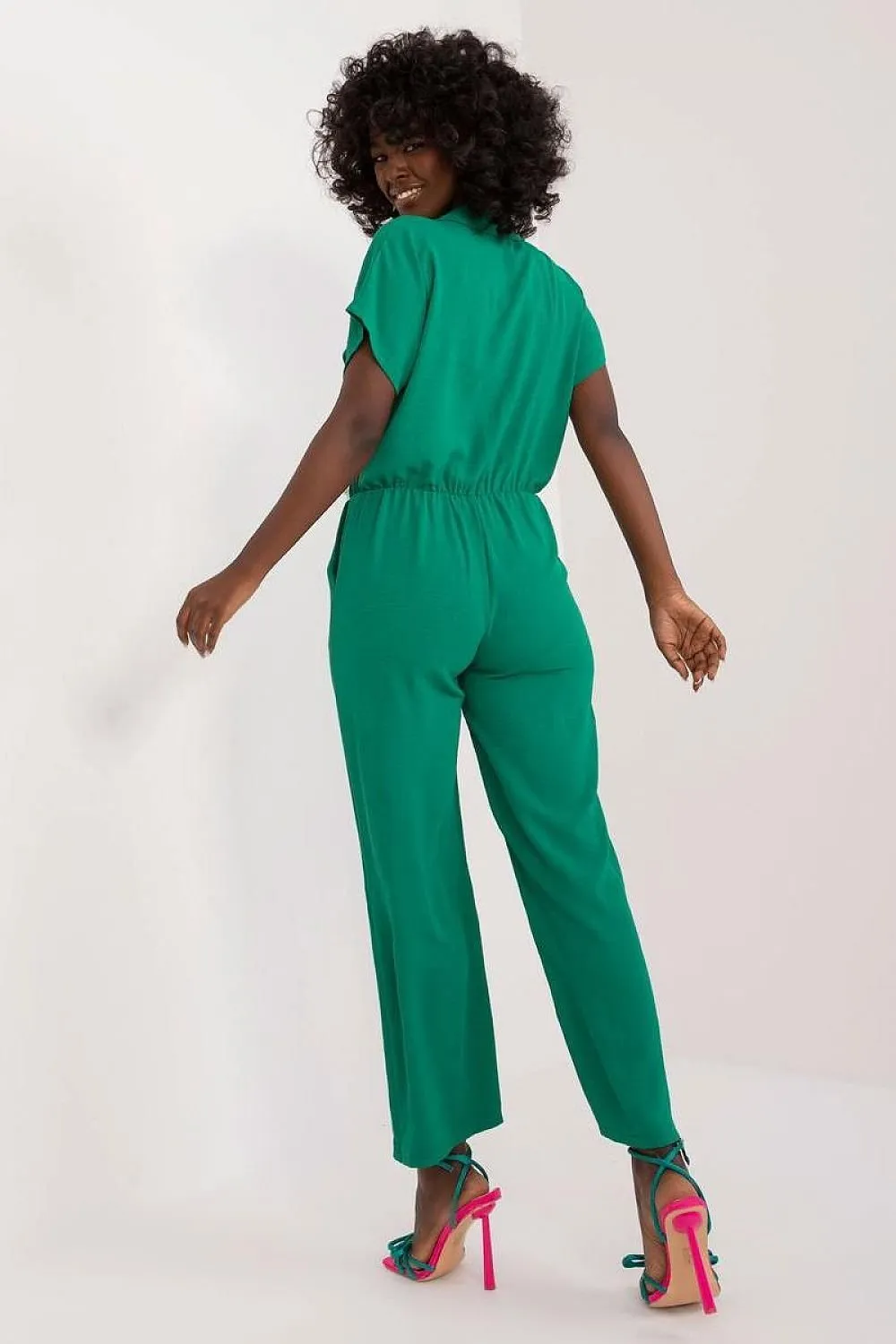 Sleek Sophistication Short Sleeve Jumpsuit