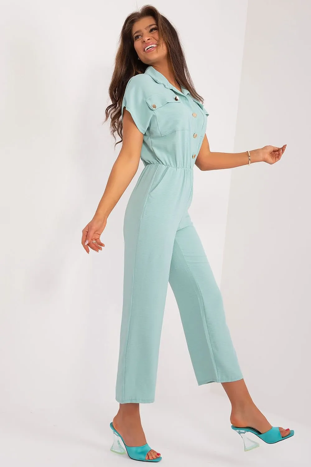 Sleek Sophistication Short Sleeve Jumpsuit