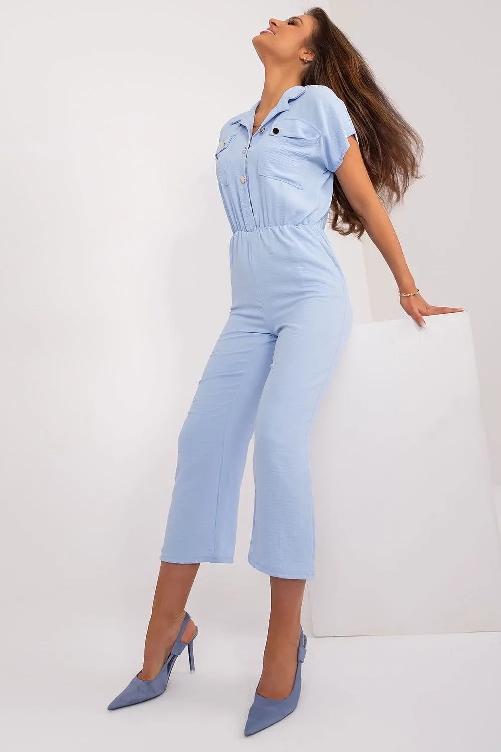 Sleek Sophistication Short Sleeve Jumpsuit