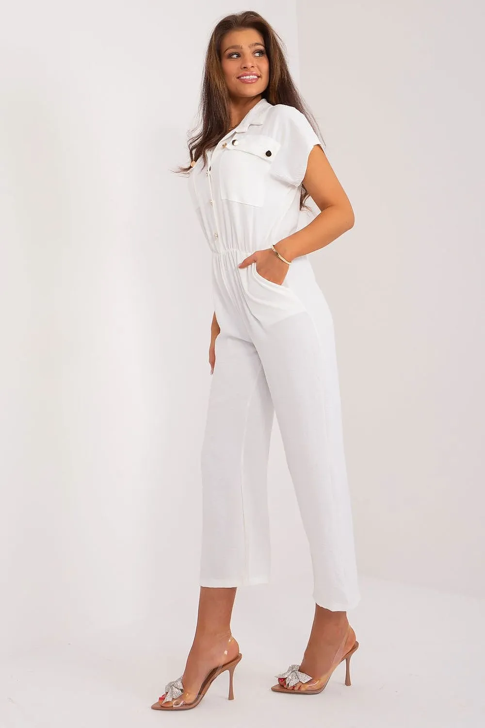 Sleek Sophistication Short Sleeve Jumpsuit