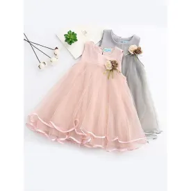 Sleeveless Big Hem Mesh Princess Party Dress