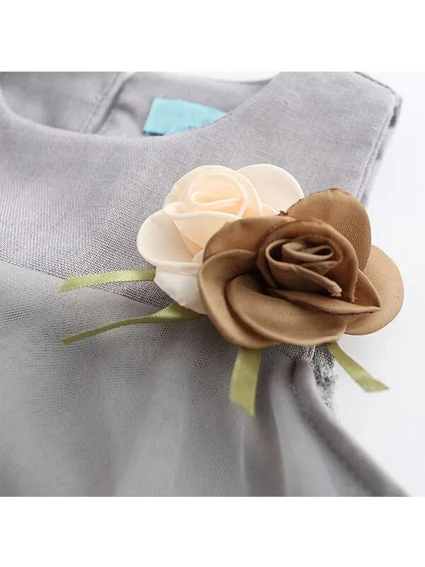 Sleeveless Big Hem Mesh Princess Party Dress