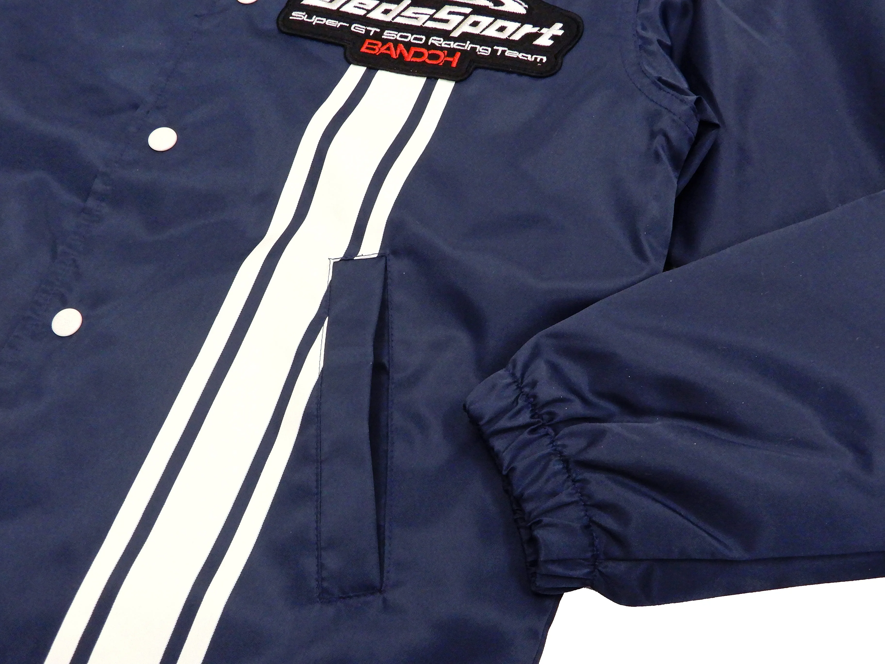 Tedman Men's Coaches Jacket Custom Printed Graphics Nylon Windbreaker WEDSNJ-700 Navy-Blue
