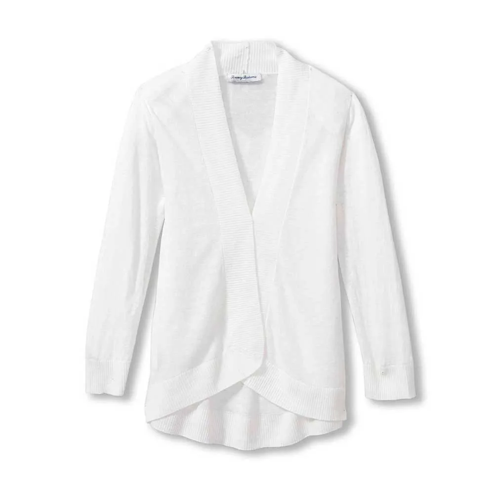 Tommy Bahama Women's Lea Open Cardigan Cardigan - White