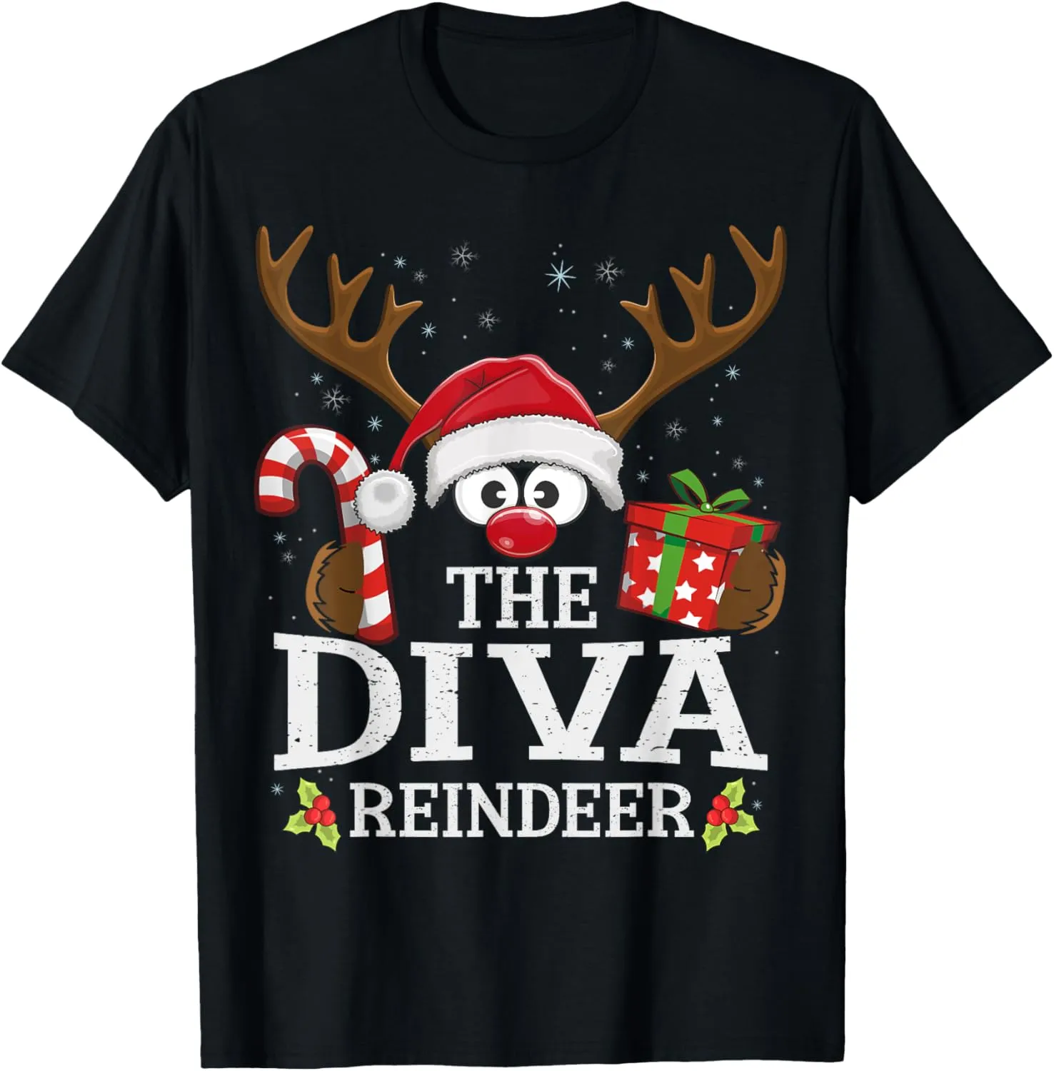 Unisex-Kids Christmas Family T-Shirt Black Small