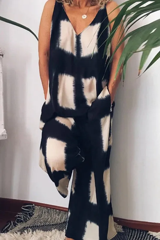 V-Neck Sleeveless Jumpsuite