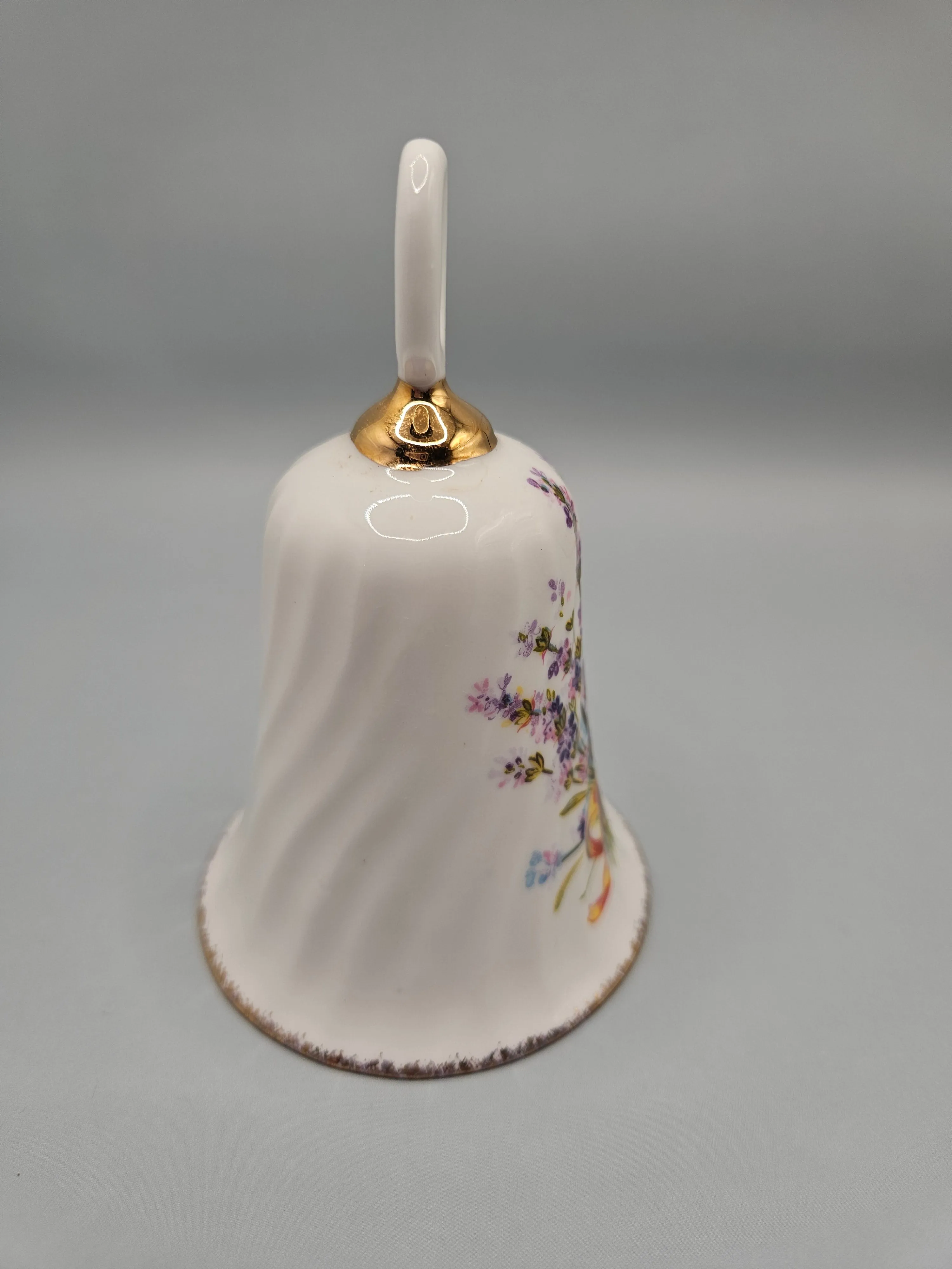 Vintage Flambro Bone China Bell Sweet Lavender