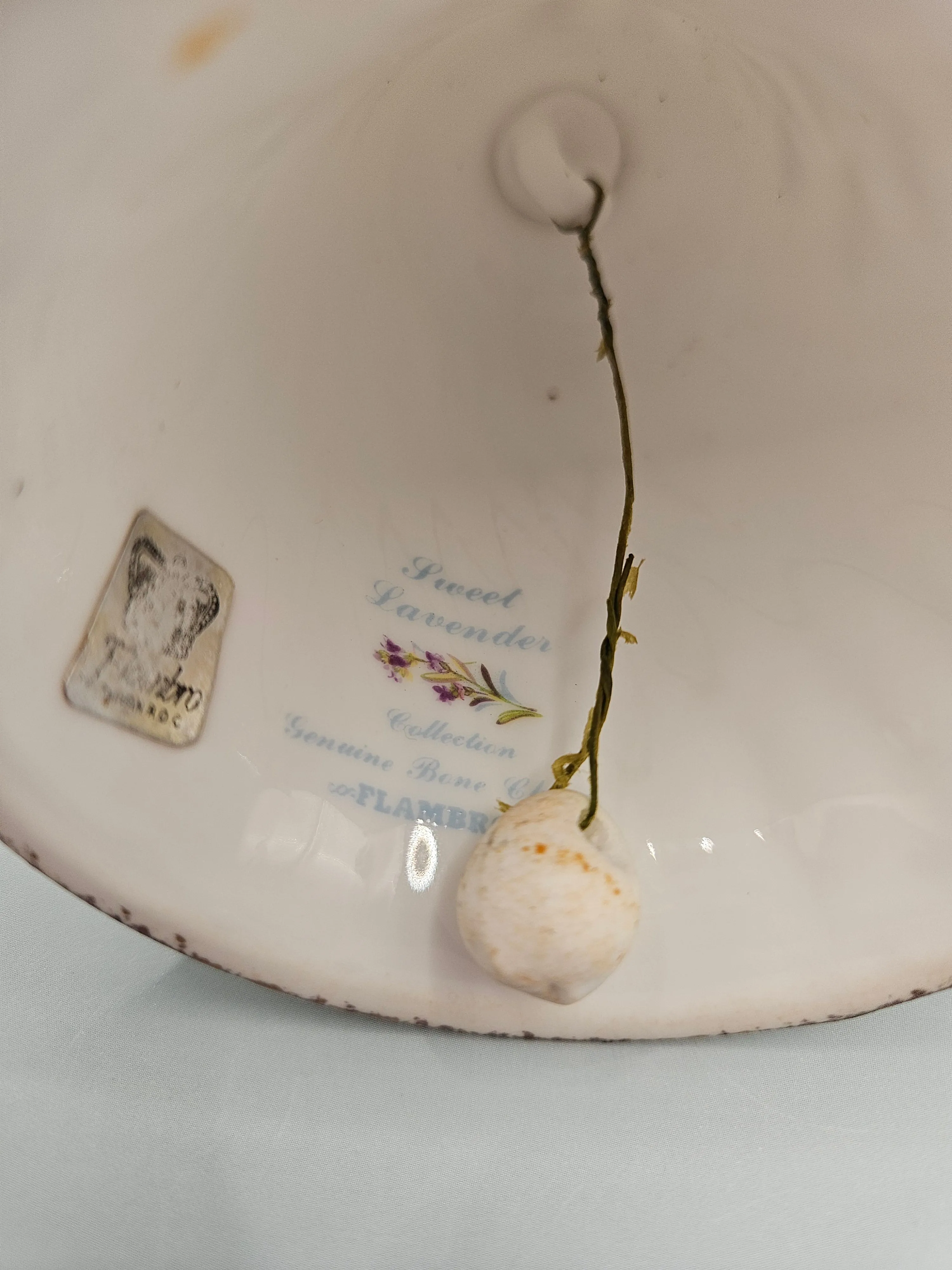 Vintage Flambro Bone China Bell Sweet Lavender