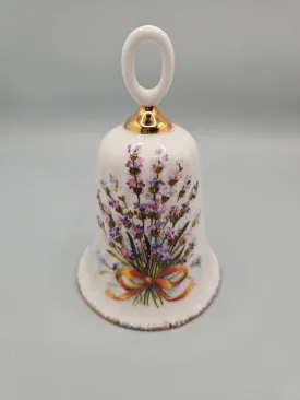 Vintage Flambro Bone China Bell Sweet Lavender
