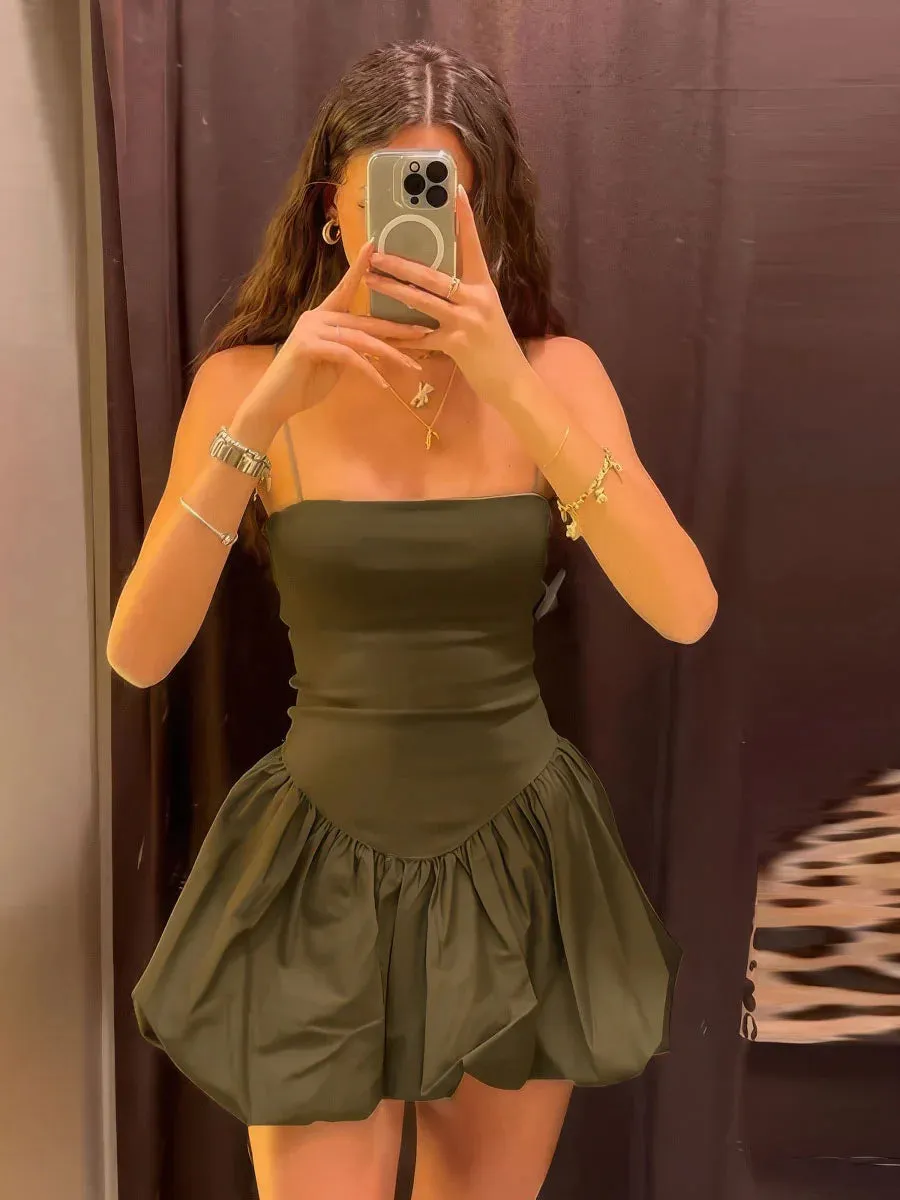 Waisted suspender dress