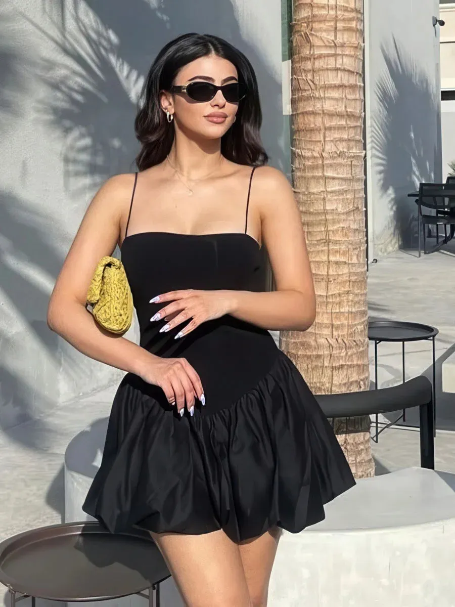 Waisted suspender dress
