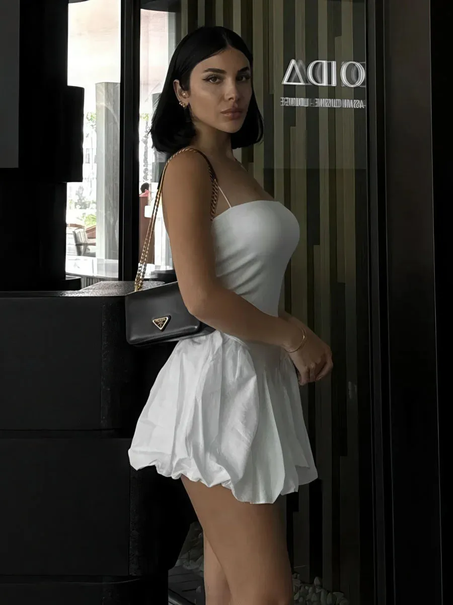 Waisted suspender dress