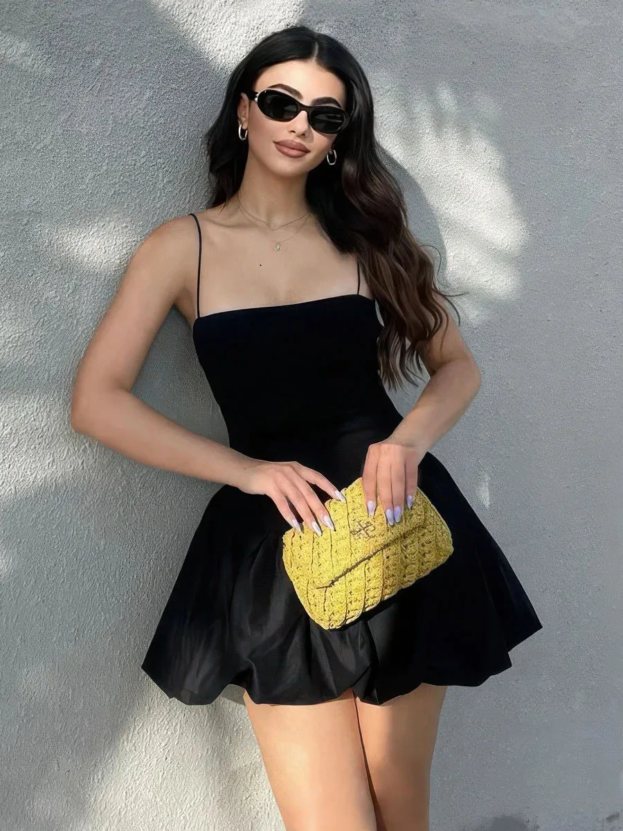 Waisted suspender dress