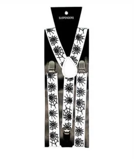 White Suspender with Black Webs