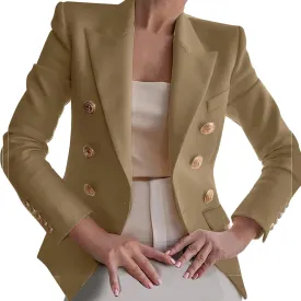 Womens Blazer Fashion Casual 2025 Office Work Button Jackets Long Sleeve Open Front Loose Lightweight Blazers