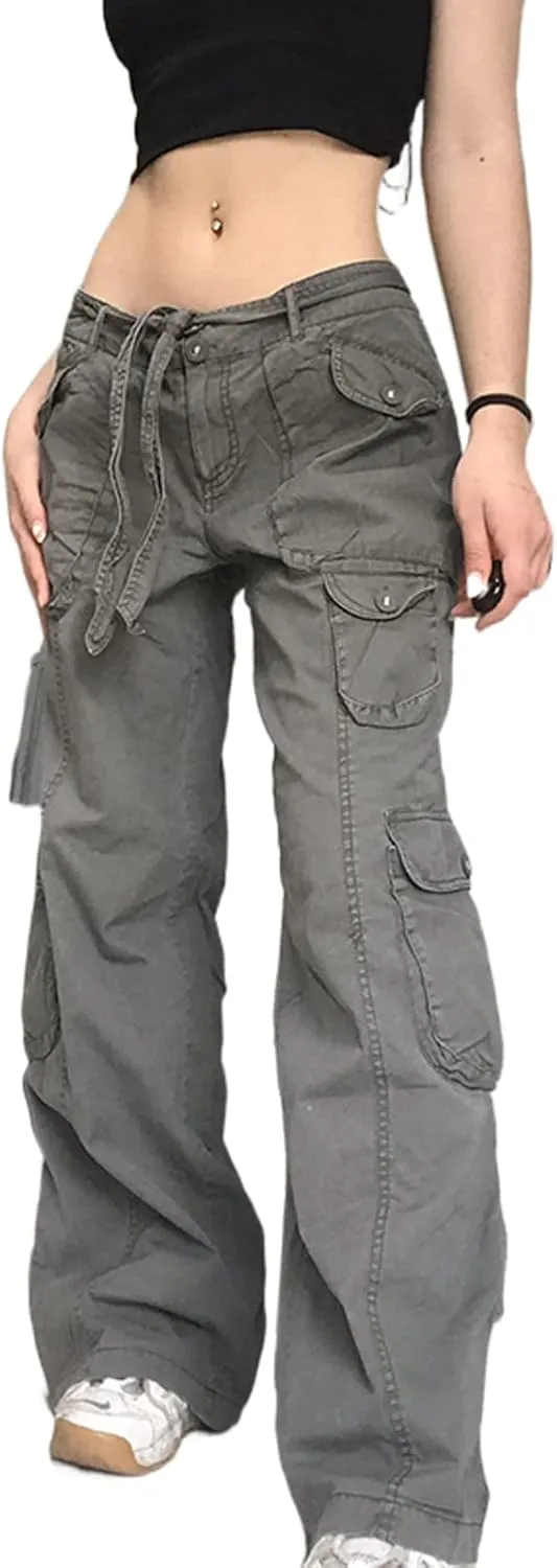 Women's Straight Leg Jeans High Waist Wide-Leg Jeans Side Pocket Vintage Baggy Denim Pants Streetwear